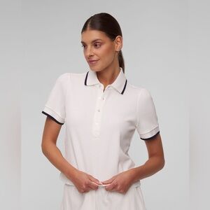 Women's white The Upside Bounce Birdie Crop Polo